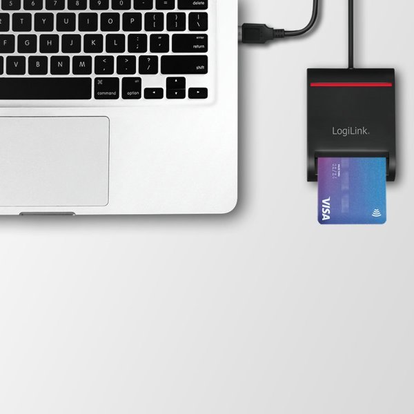 LogiLink CR0047 Smart Card Reader USB 2.0 - Μαύρο