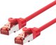 LOGON TCF66F003R kabel sieciowy Czerwony 0,3 m Cat6a F/UTP (FTP)