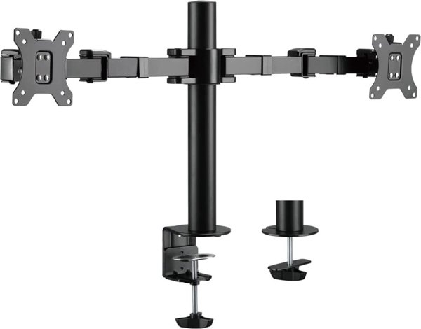 LogiLink BP0106 Επιτραπέζια Βάση για 2 Οθόνες 17" - 32", Ρυθμιζόμενος Βραχίονας Γραφείου