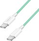 LogiLink USB-C 0.5m w nylonowym oplocie zielony
