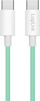 LogiLink USB-C 1.0m w nylonowym oplocie zielony