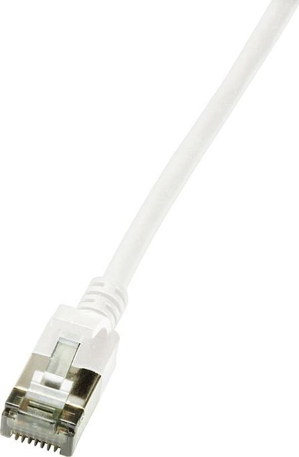 LogiLink LogiLink Patchkabel CAT6A STP TPE SlimLine weiß 0,5m