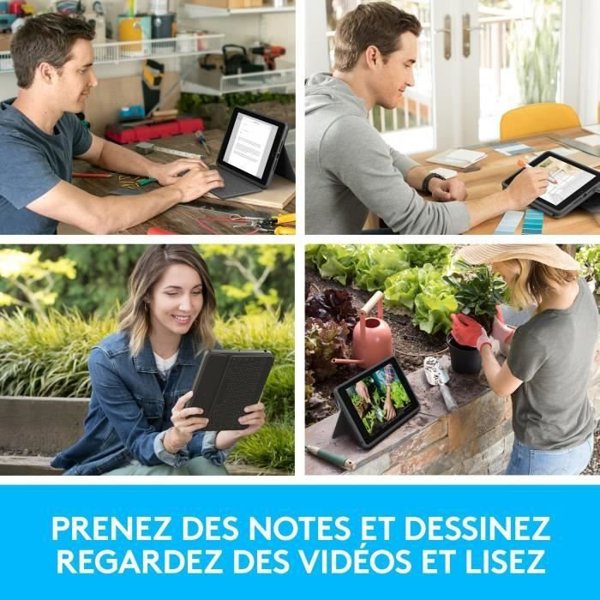 Logitech LOGITECH  klawiatura i etui  wytrzymale etui do Apple iPad 10,2 cala 7. generacji, 8. generacji  czarne