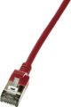 LogiLink LogiLink Patchkabel CAT6A STP TPE SlimLine rot 0,3m