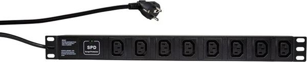 LogiLink Μπάρα Τροφοδοσίας PDU 19" 1U 8x IEC320 C13 2m (PDU8A01)