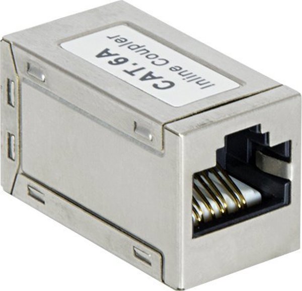 LogiLink αντάπτορας patchcord 1:1 Cat.6A STP με μεταλλική θήκη