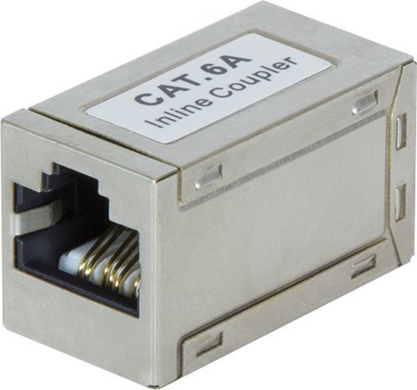 LogiLink αντάπτορας patchcord 1:1 Cat.6A STP με μεταλλική θήκη