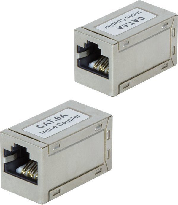 LogiLink αντάπτορας patchcord 1:1 Cat.6A STP με μεταλλική θήκη