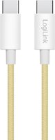 LogiLink USB-C Καλώδιο 1.5m με Νάιλον Επένδυση Κίτρινο