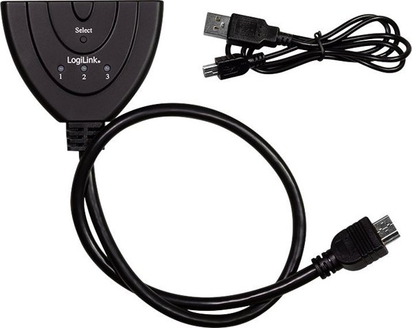LogiLink LogiLink Switch HDMI,3-port,bidirekt(1x3/3x1),4K/30Hz,CEC