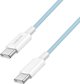 LogiLink USB-C 1.5m w nylonowym oplocie niebieski