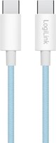 LogiLink USB-C 1.5m w nylonowym oplocie niebieski