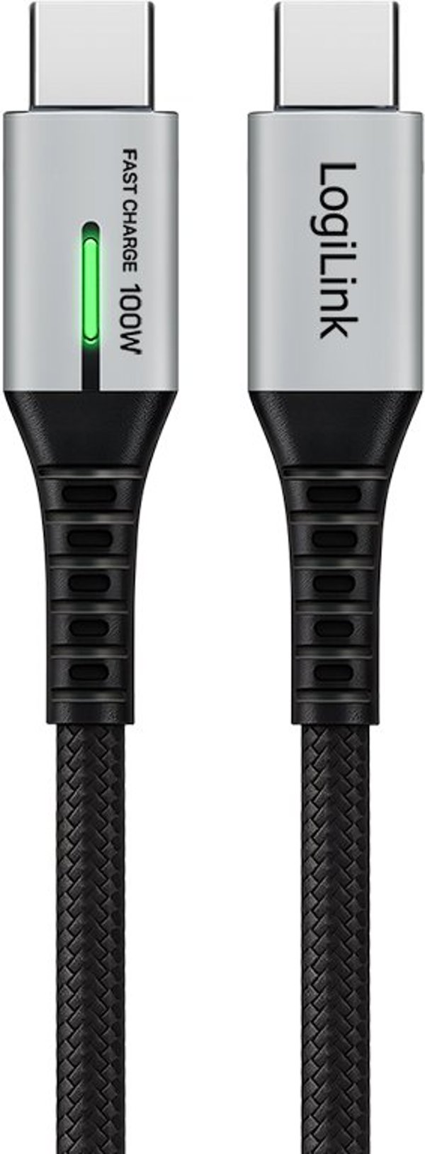 LogiLink USB-C 20 Gb/s, 100W 0.3m w oplocie czarny