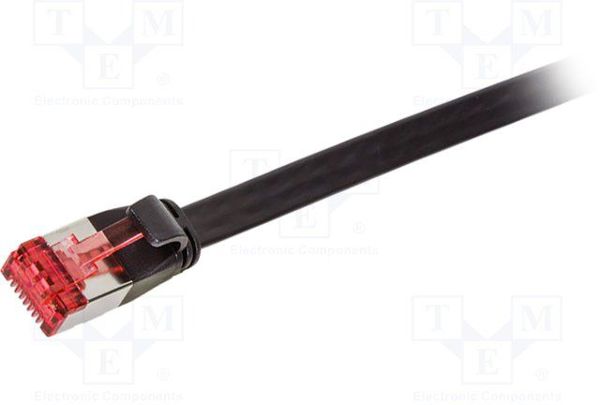 LogiLink Επίπεδο καλώδιο Patchcord U/FTP, Cat 6a, 0,5m, μαύρο (CF2023S)
