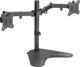 LogiLink BP0099 Επιτραπέζια Βάση για 2 Οθόνες 13"-32", VESA 75x75/100x100, Μαύρη