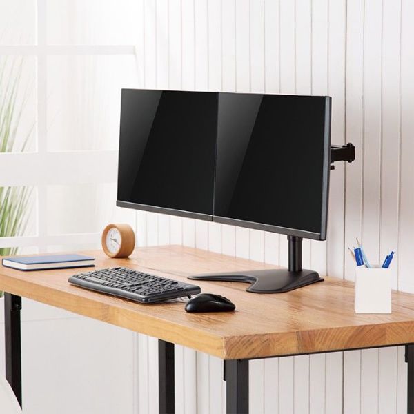 LogiLink BP0099 Επιτραπέζια Βάση για 2 Οθόνες 13"-32", VESA 75x75/100x100, Μαύρη
