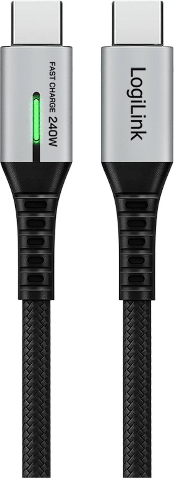 LogiLink USB-C 20 Gb/s, 240W 0.5m w oplocie czarny