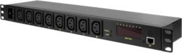 LogiLink Πολύπριζο Rack 19" με Μονάδα Ελέγχου Διανομής Ισχύος (PDU) 8 Θέσεων ZUB