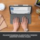 Logitech Slim Folio Θήκη με Πληκτρολόγιο για iPad 10ης Γενιάς, QWERTY US International, Γκρι (920-011413)