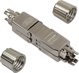 LogiLink LogiLink MP0057, Cat.6A, Cat.7, Cat.7A, Metallic, Straight, Metal, Nickel, Zinc, 22/24, Nickel