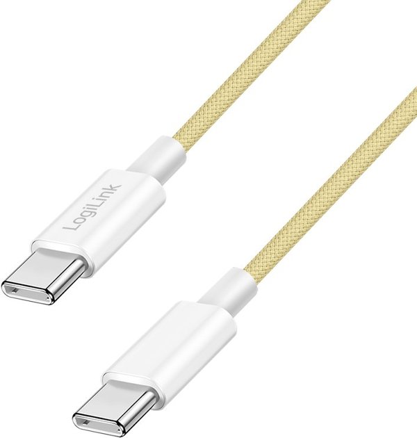 LogiLink USB-C 1,0m με νάιλον περιτύλιγμα κίτρινο