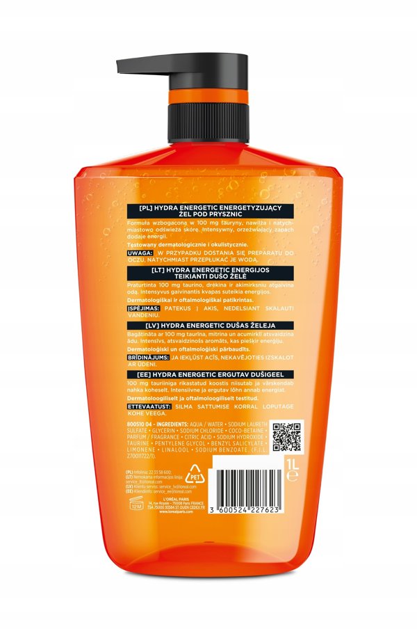 LOR MEN Gel p/prysznic 1000ml Hydra Energetic