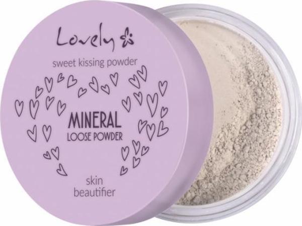 Lovely LOVELY_Sweet Kissing Powder Mineral Loose Powder Skin Beautifier διαφανής ισχυρά ματ φιξέρ μεταλλική πούδρα προσώπου 5,5g