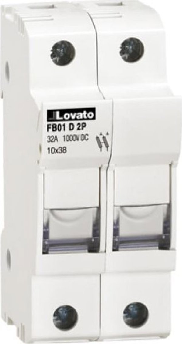 Lovato Electric Podstawa bezpiecznikowa DC PV 2P 32A 1000V 10x38mm FB01D2P