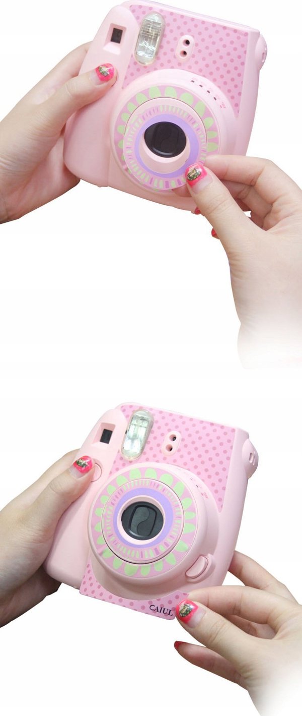 LoveInstant Αυτοκόλλητο Δέρμα για Fujifilm Instax Mini 8 - Μαύρο