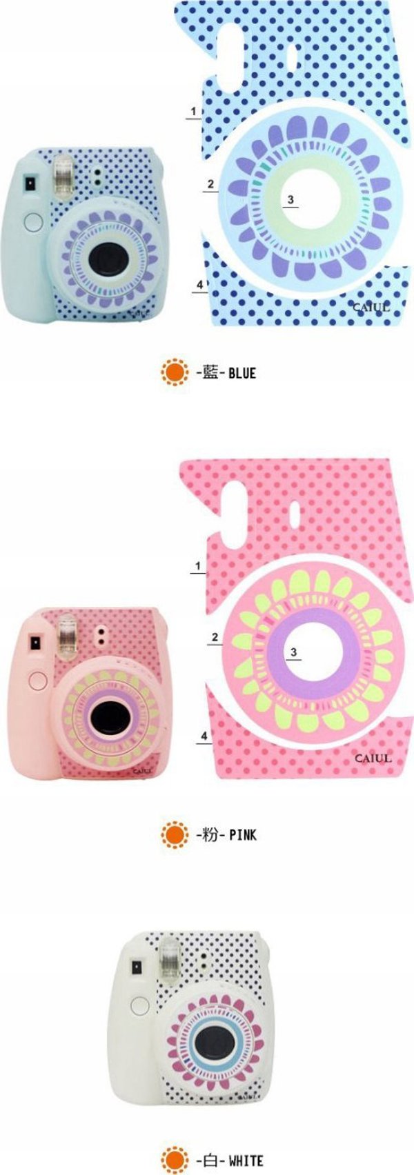LoveInstant Αυτοκόλλητο Δέρμα για Fujifilm Instax Mini 8 - Μαύρο