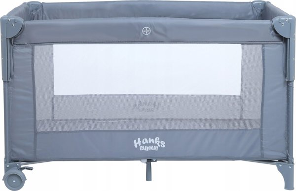 Hanks Kids Παιδικό Κρεβάτι Ταξιδιού 2 Επιπέδων, Grey