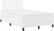 Κρεβάτι box spring με λευκό στρώμα διπλό μικρό από συνθετικό δέρμα με απλό προσκέφαλο, καθαρό λευκό 100 cm
