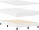 Κρεβάτι box spring με λευκό στρώμα διπλό μικρό από συνθετικό δέρμα με απλό προσκέφαλο, καθαρό λευκό 100 cm