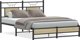 vidaXL Κρεβάτι 150x200 εκ., Δρυς Sonoma, Χωρίς Στρώμα