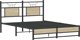 vidaXL Κρεβάτι 150x200 εκ., Δρυς Sonoma, Χωρίς Στρώμα