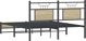 vidaXL Κρεβάτι 150x200 εκ., Δρυς Sonoma, Χωρίς Στρώμα