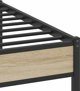 vidaXL Κρεβάτι 150x200 εκ., Δρυς Sonoma, Χωρίς Στρώμα
