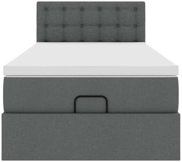 Krevati Ottoman me Stroma Skouro Gkri 90x200 cm Yfasma