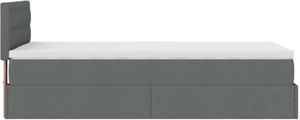 Krevati Ottoman me Stroma Skouro Gkri 90x200 cm Yfasma