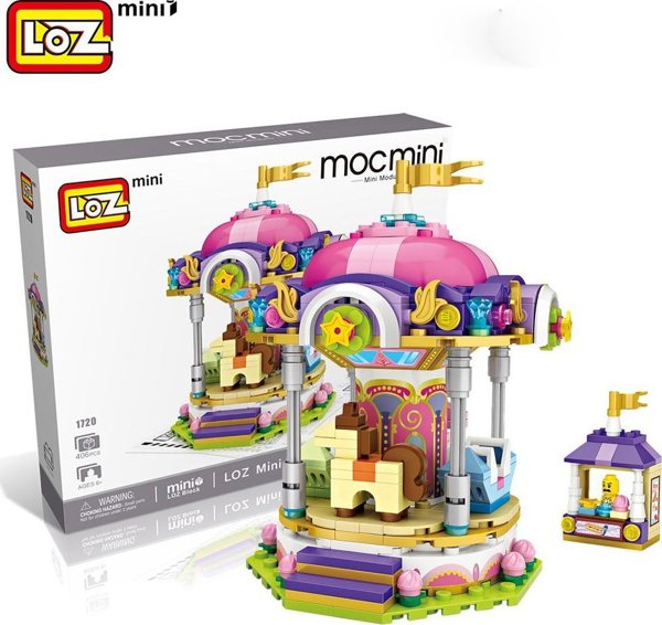 Loz Μπλοκ Κατασκευής Mini Carousel - Σετ Κατασκευής για Παιδιά, Πολύχρωμο
