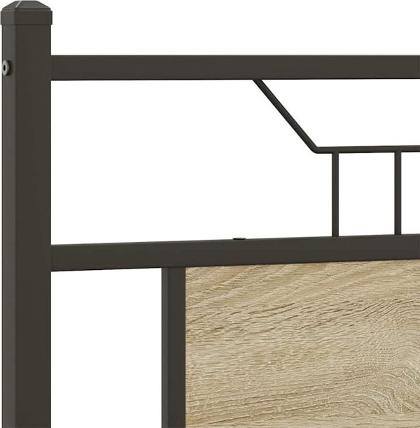 vidaXL Κρεβάτι 140x200 εκ. από Δρυ Σονόμα, Χωρίς Στρώμα