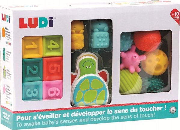 Ludi LUDI sensorinis žaidimo rinkinys, kubai/kamuoliukai