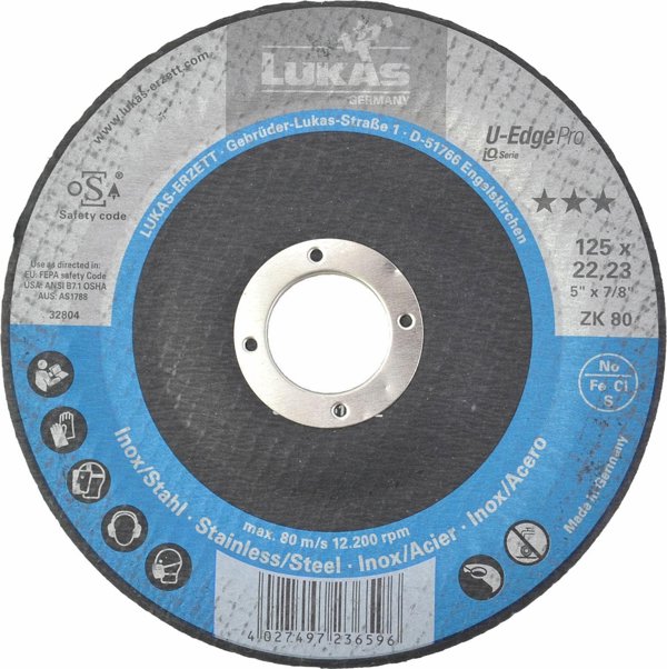 Lukas Erzett LUKAS SCIERNICA LISTKOWA 125mm ZK 80 U-EDGE PRO PACHWINOWA