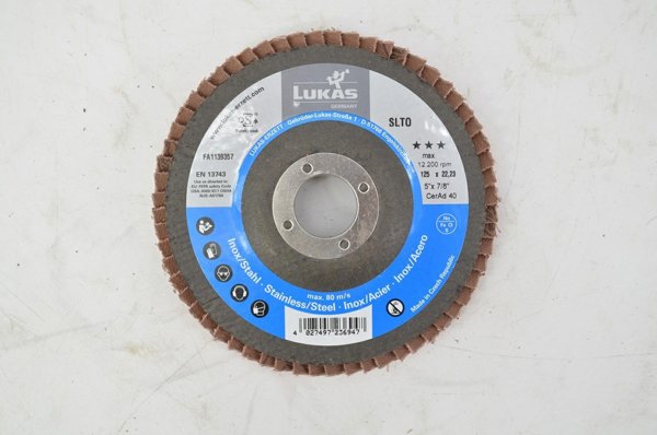 Lukas Erzett LUKAS SCIERNICA LISTKOWA 125mm P 40 SLTR CERAMICZNA