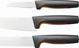 Fiskars Σετ Μαχαιριών 3 Τεμαχίων, Ανοξείδωτο Ατσάλι, Μαύρο Χρώμα - Ιδανικό για Ψωμί, Λαχανικά και Φρούτα