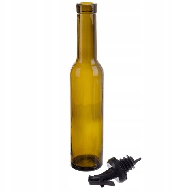 Lumarko Γυάλινο Μπουκάλι για Ελαιόλαδο και Ξίδι, 210 ml, Σκούρο Καφέ με Δοσομετρητή