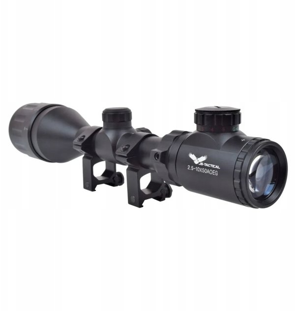 Luneta celownicza JS-Tactical 2,5-10x50 Mil-Dot szyna 22 mm