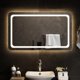 vidaXL Καθρέφτης μπάνιου με LED, 100x60 cm