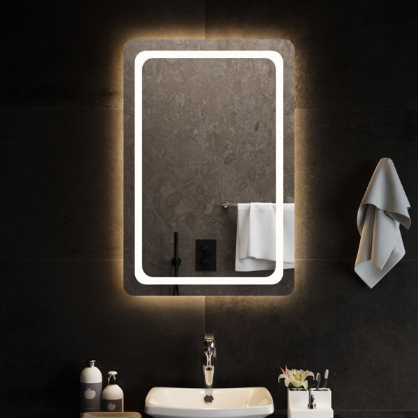 vidaXL Καθρέπτης μπάνιου με LED, 60x90 εκ