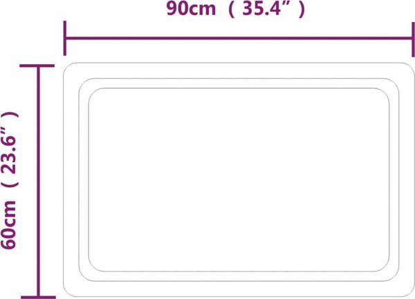 vidaXL Καθρέπτης μπάνιου με LED, 60x90 εκ